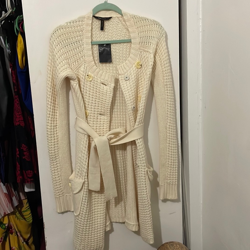 BCBG Maxazria Cream White Coat